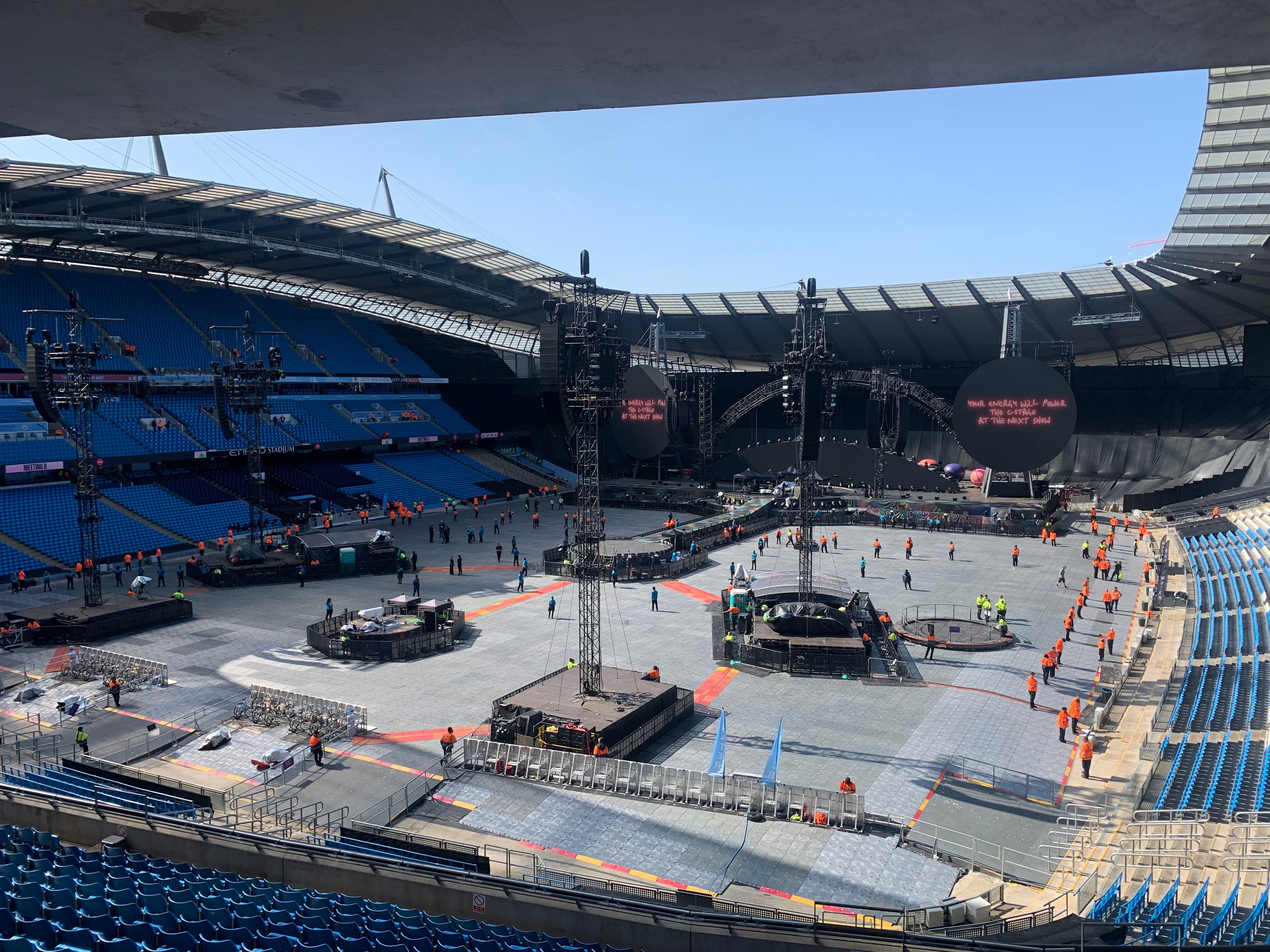 Coldplay — Manchester / Cardiff — Ring Delays / SR Load-out